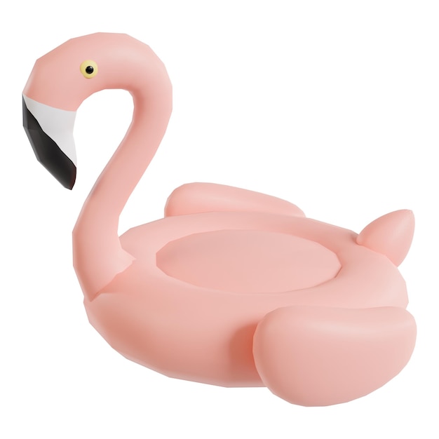 Różowa butelka na wodę w kształcie flaminga z napisem „Flamingo”.