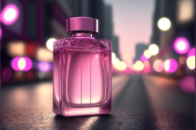 różowa butelka perfum