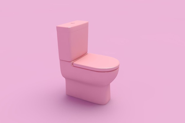 Różowa ceramiczna toaleta
