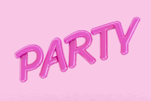 Różowa fraza balonowa PARTY