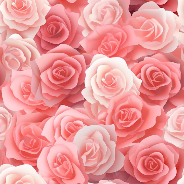 Różowa i biała róża z różowym tłem.