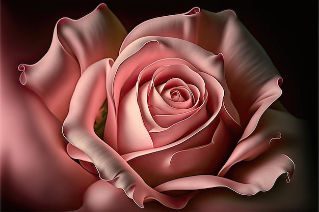 Różowa jedwabna satynowa róża