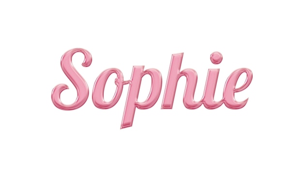 Różowa naklejka z imieniem dla dziewczynki o imieniu Zofia