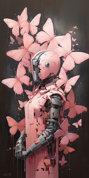 Różowa okładka na okładkę różowego samuraja.