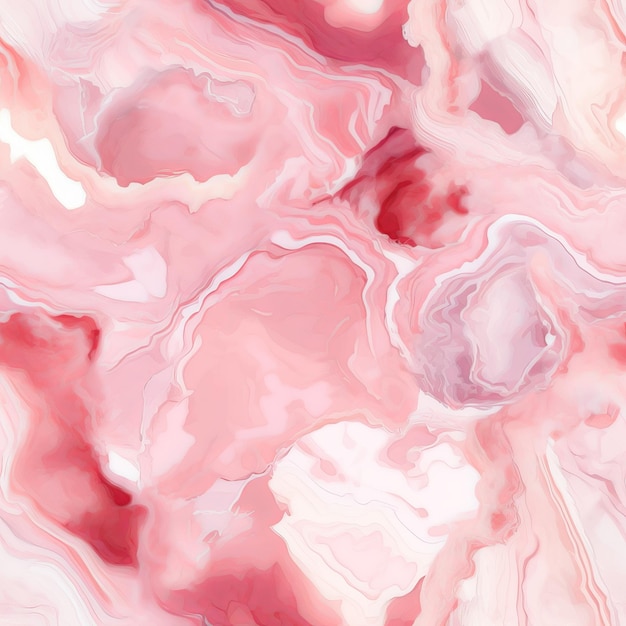 Różowa onyksowa centralna kamienna marmurowa powierzchnia z lodowymi kolorami oczyszczona podstawa z kamienia kwarcowego Jednolity wzór AI Generowany
