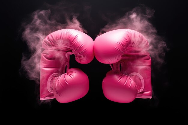 Różowa rękawica bokserska walcząca z rakiem piersi
