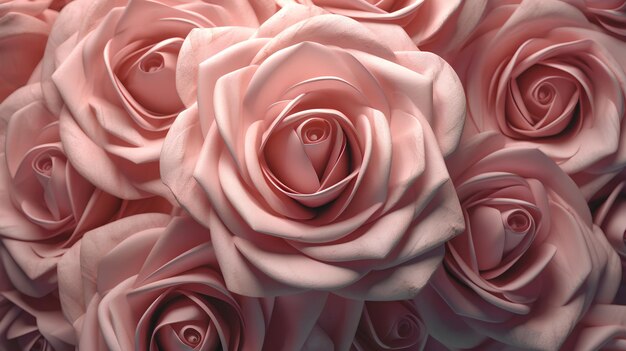 Różowa róża z sercem w środku.