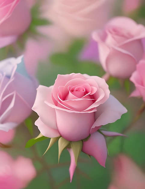 Różowa różowa sztuka