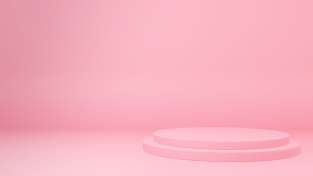 Różowa scena do renderowania 3d zawartości produktu