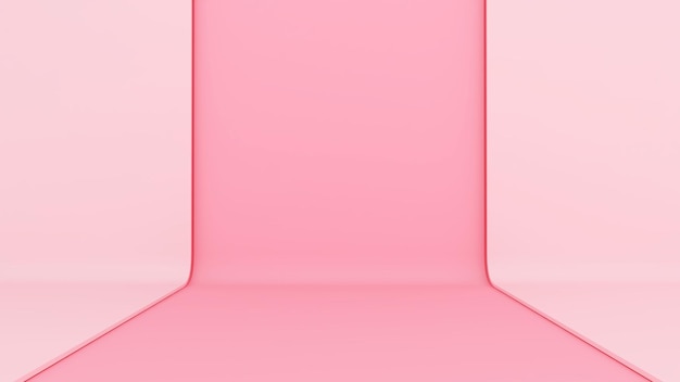 Różowa ściana tła z jasnoróżowym sposobem pokazuje jasnoróżowy model tła do prezentacji produktu