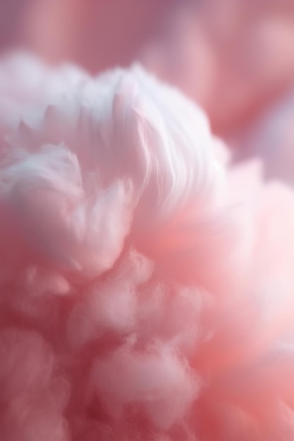 Różowa tapeta na iPhone'a z watą cukrową przy różowej chmurce