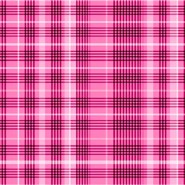 Zdjęcie różowa tkanina z czarnymi i białymi kwadratami