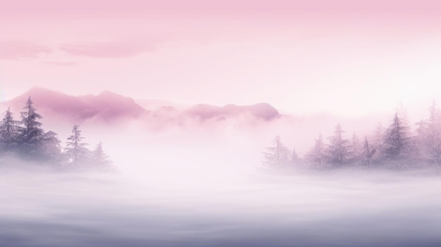 Różowa tła mgła
