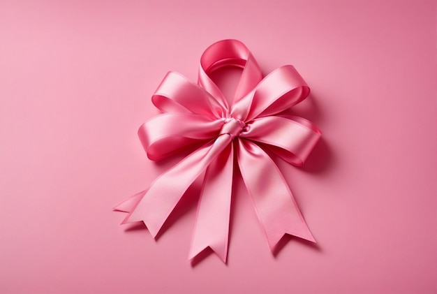 Różowa wstążka na miesiąc świadomości raka piersi