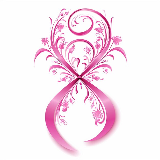 Zdjęcie różowa wstążka na rzecz świadomości o raku piersi prosty sposób, aby pokazać swoje poparcie