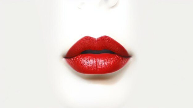 Różowe i czerwone usta i pocałunek na białym tle Sensual seksowna koncepcja usta przyjemność z pięknych kobiecych ust Generative Ai