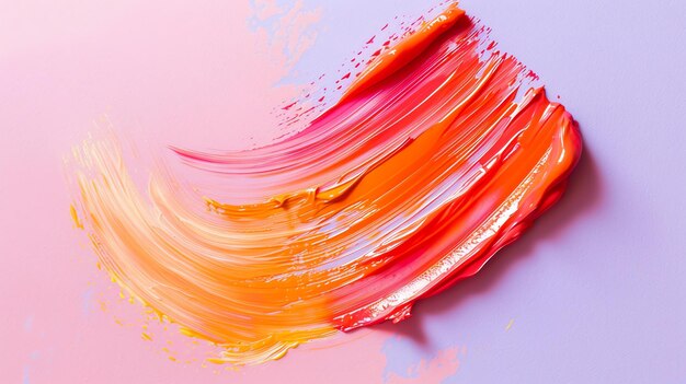 Różowe i pomarańczowe odcienie Gęsta tekstura farby olejowej Sztuka abstrakcyjna
