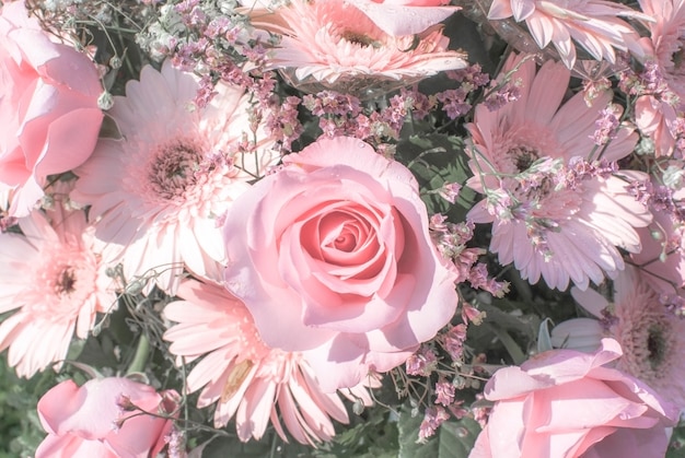 Różowe kolory pastelowe i naturalne białe światło.
