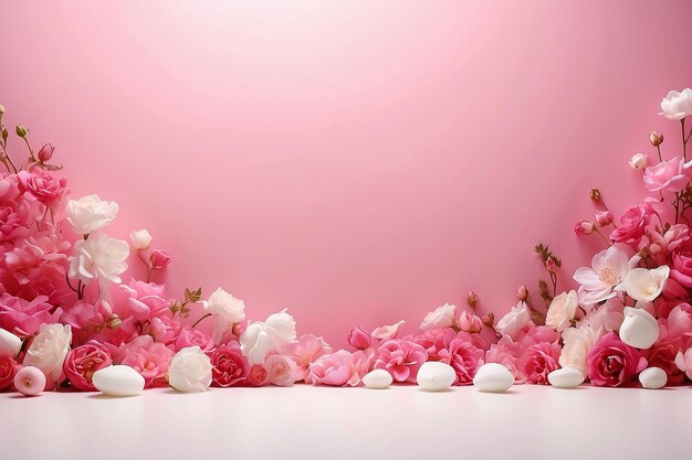 Zdjęcie różowe tło z białym tłem i różowym tłem ar c