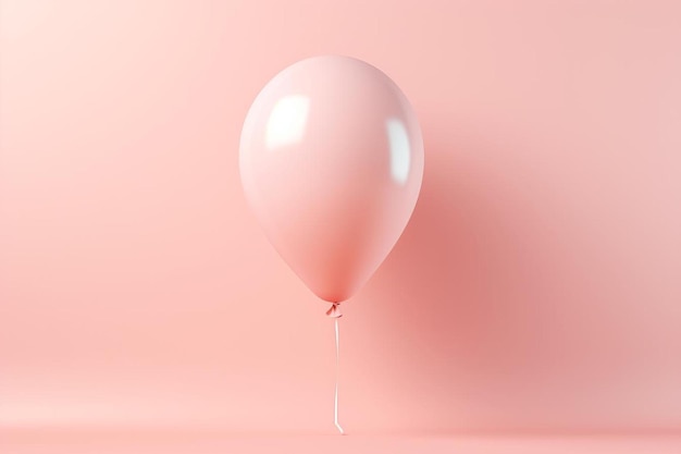 różowy balon ze strumieniem wody na dnie.
