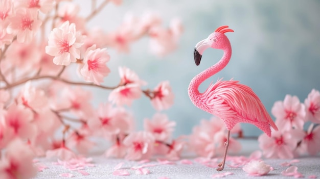 Różowy flamingo szczegółowe tło różowe