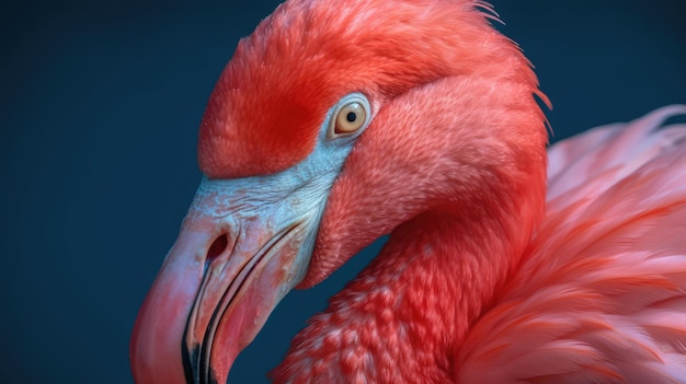 Różowy flamingo w studiu Generatywna sztuczna inteligencja