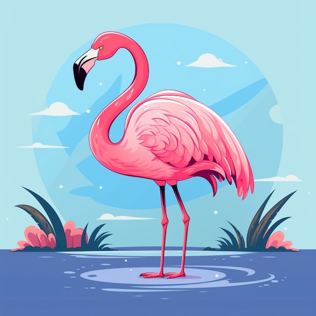 różowy flamingo