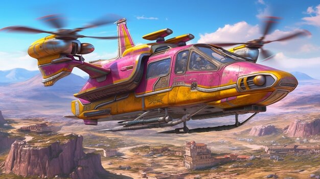 Różowy helikopter z numerem 37