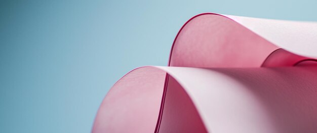 Różowy i fioletowy papier zakrzywiony w kształcie serca Generatywna sztuczna inteligencja
