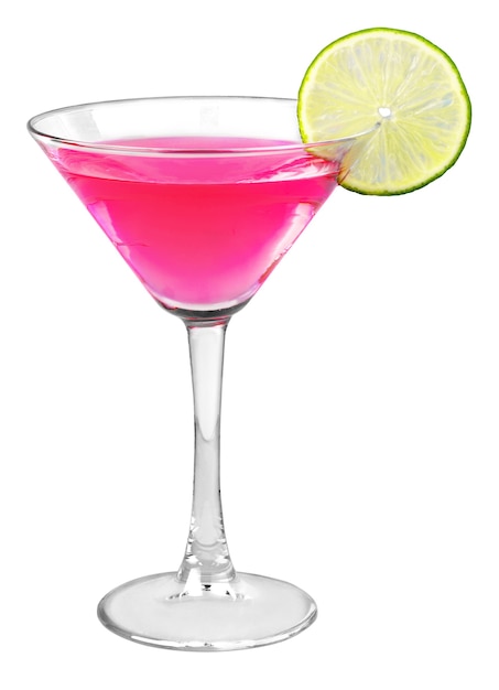 Różowy koktajl z limonką