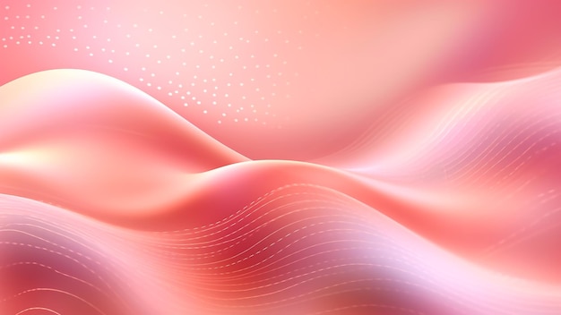 Różowy kolor tekstury studio tło z falistą linią Generative AI