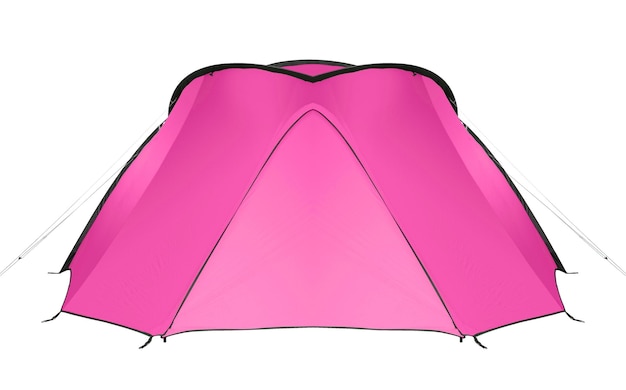 różowy namiot izolowany na białym tle