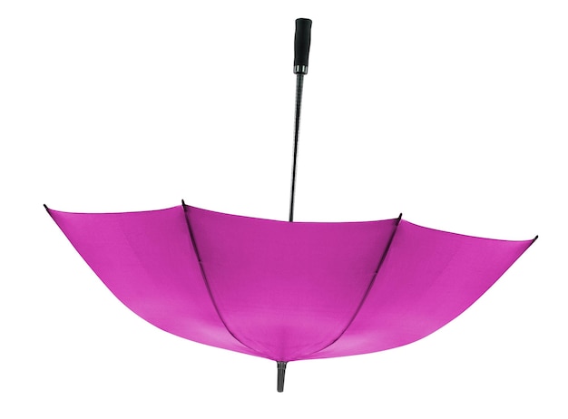 Zdjęcie różowy parasol na białym tle