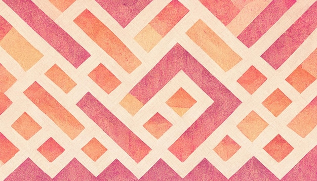Różowy wzór kawaii w stylu 3d ilustracja abstrakcyjne tło