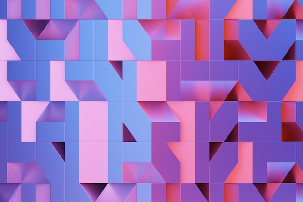 Różowy wzór wielokąta geometryczna tekstura 3d