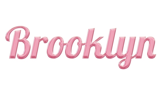 Zdjęcie różowy znak z napisem brooklyn