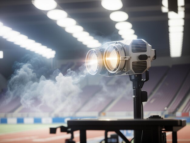 Rozpalenie podekscytowania Światłe stadiony Światła i dym Spektakl