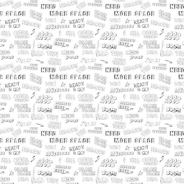 Rozproszone litery alfabetu bezszwowy wzór wektorowy czarna tekstura farby Stempel typografia baner Grunge odważny czcionka z suchą teksturą pędzla Dziecięcy styl wielkie litery ręcznie narysowany typografia banner
