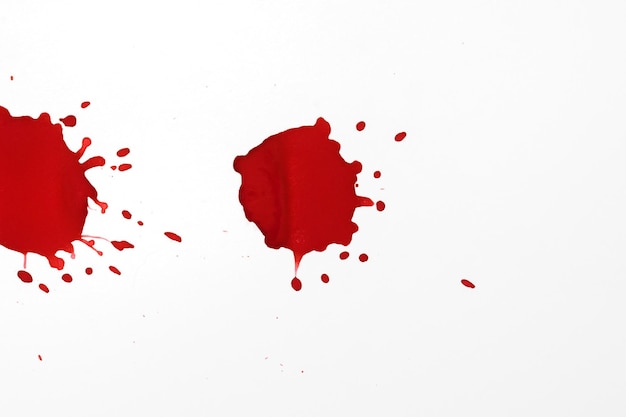Rozpryski krwi Czerwone plamy akwareli Realistyczne rozpryski krwi na Halloween Koncepcja kropli krwi