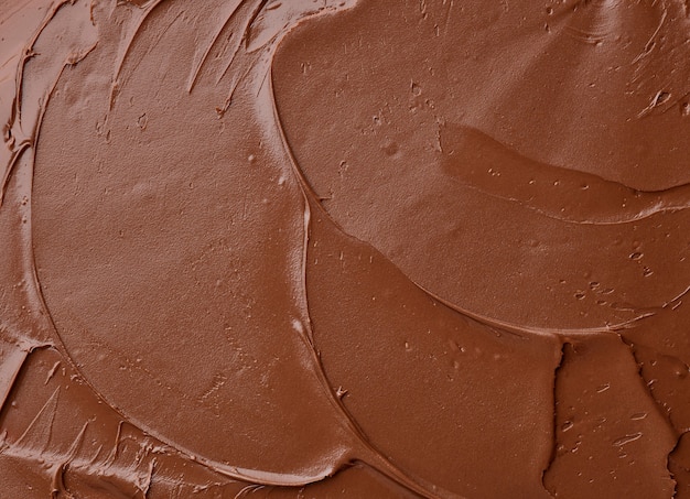 Rozpuszczona tekstura czekolady, widok z góry