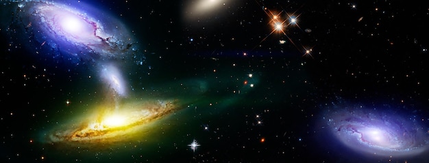 Ruch cząstek gwiazdy na czarnym tle mgławica światła gwiazd w galaktyce we wszechświecie Tło kosmiczne Ten obraz dostarczony przez NASA