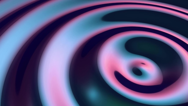 Ruchome koła Metalowa pętla abstrakcyjna animacja cyfrowa z przemieszczonym hałasem