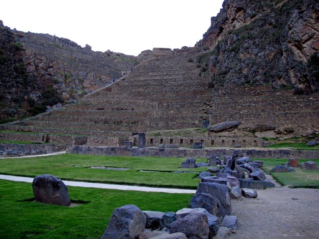 Ruiny Inków Ollantaytambo Urubamba Święta Dolina Peru Ameryka Południowa