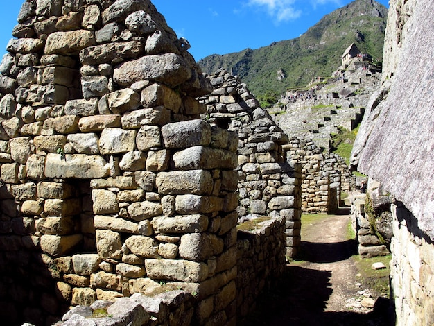 Ruiny Machu Picchu Imperium Inków w Andach Peru Ameryka Południowa