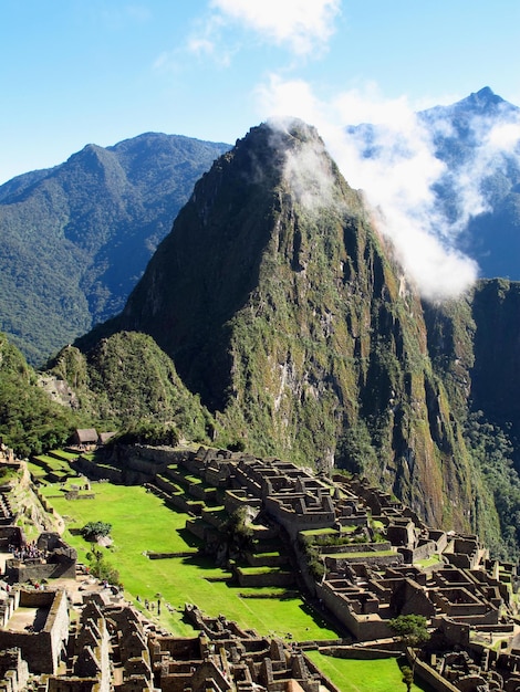 Ruiny Machu Picchu Imperium Inków w Andach Peru Ameryka Południowa