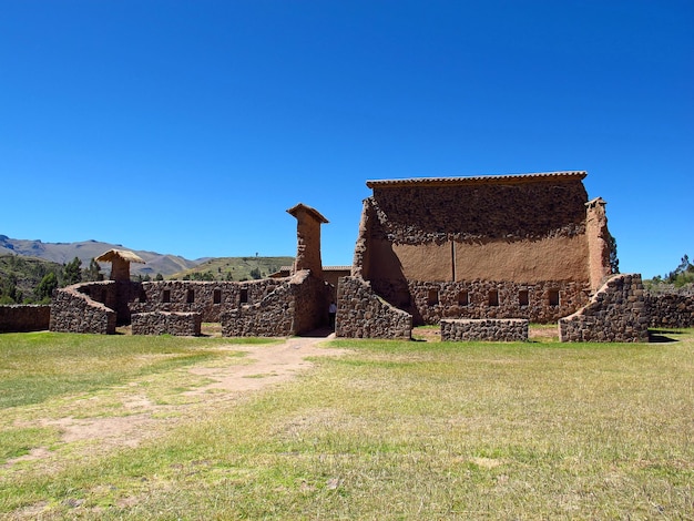 Ruiny miasta Inków na Altiplano Peru Ameryka Południowa