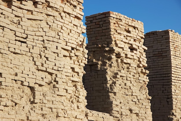 Zdjęcie ruiny mohendżo daro w pobliżu rzeki indus w dystrykcie larkana sindh pakistan