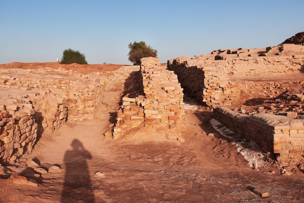 Ruiny Mohendżo daro w pobliżu rzeki Indus w dystrykcie Larkana Sindh Pakistan