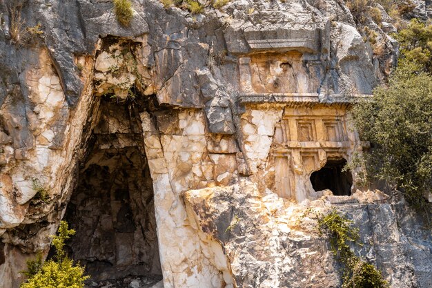 Ruiny starożytnego miasta Myra w Demre do Antalyi zabytki archeologiczne Turcji