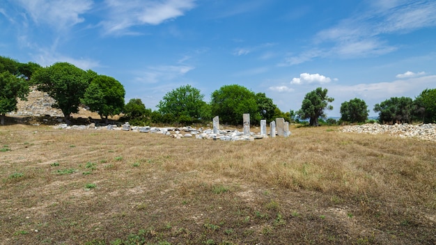 Ruiny starożytnego miasta Teos. Sigacik, Seferihisar, Izmir, Turcja. Położony 80 km na północ od Kusadasi i 60 km na południowy zachód od Izmiru.